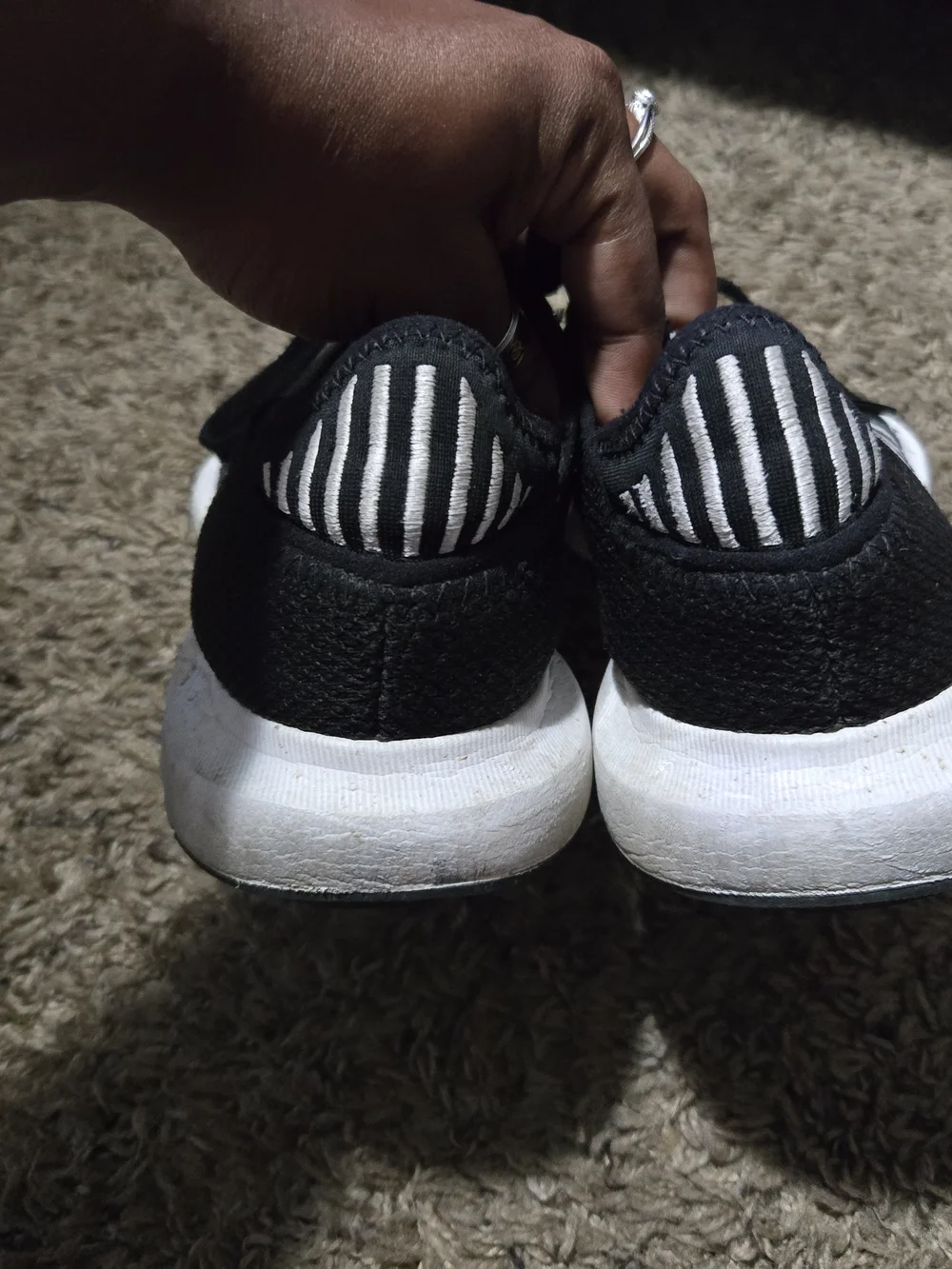 Adidas Black & White Running Shoes
